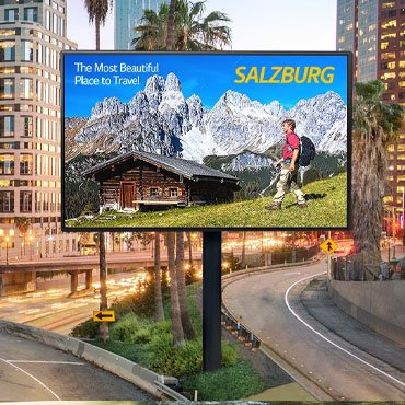 Outdoor scrolling LED information display