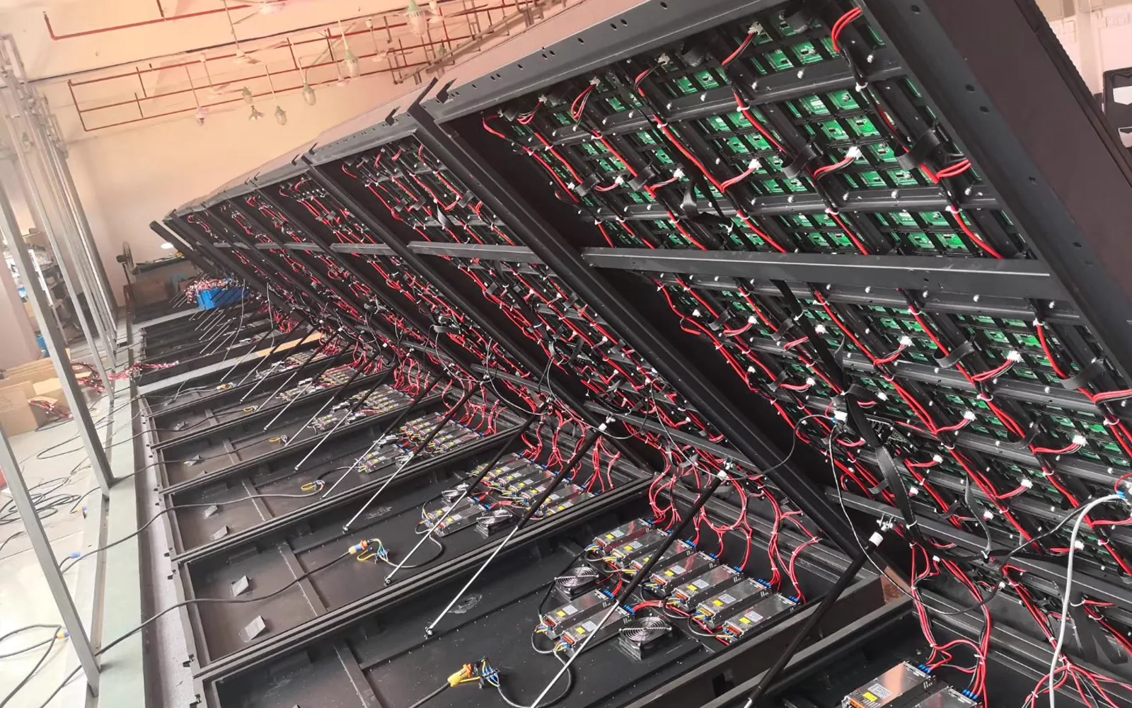SMD LED display production work area