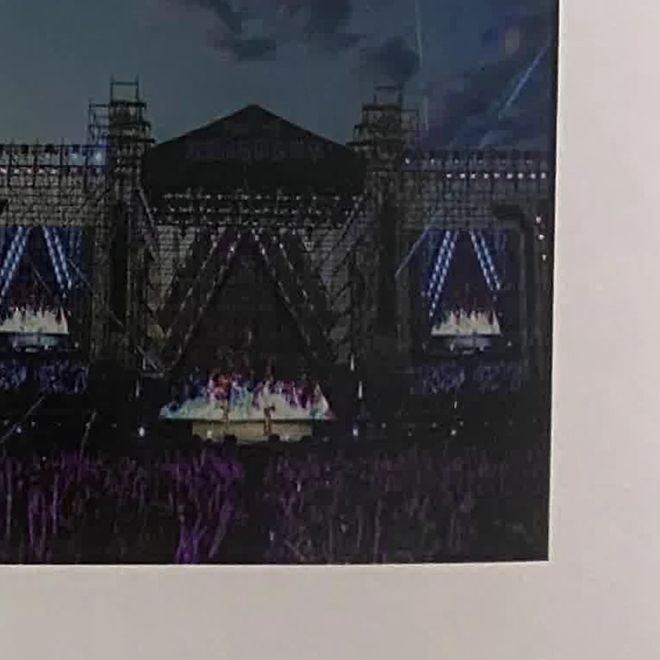 Transparent rental LED display installed across a performance stage