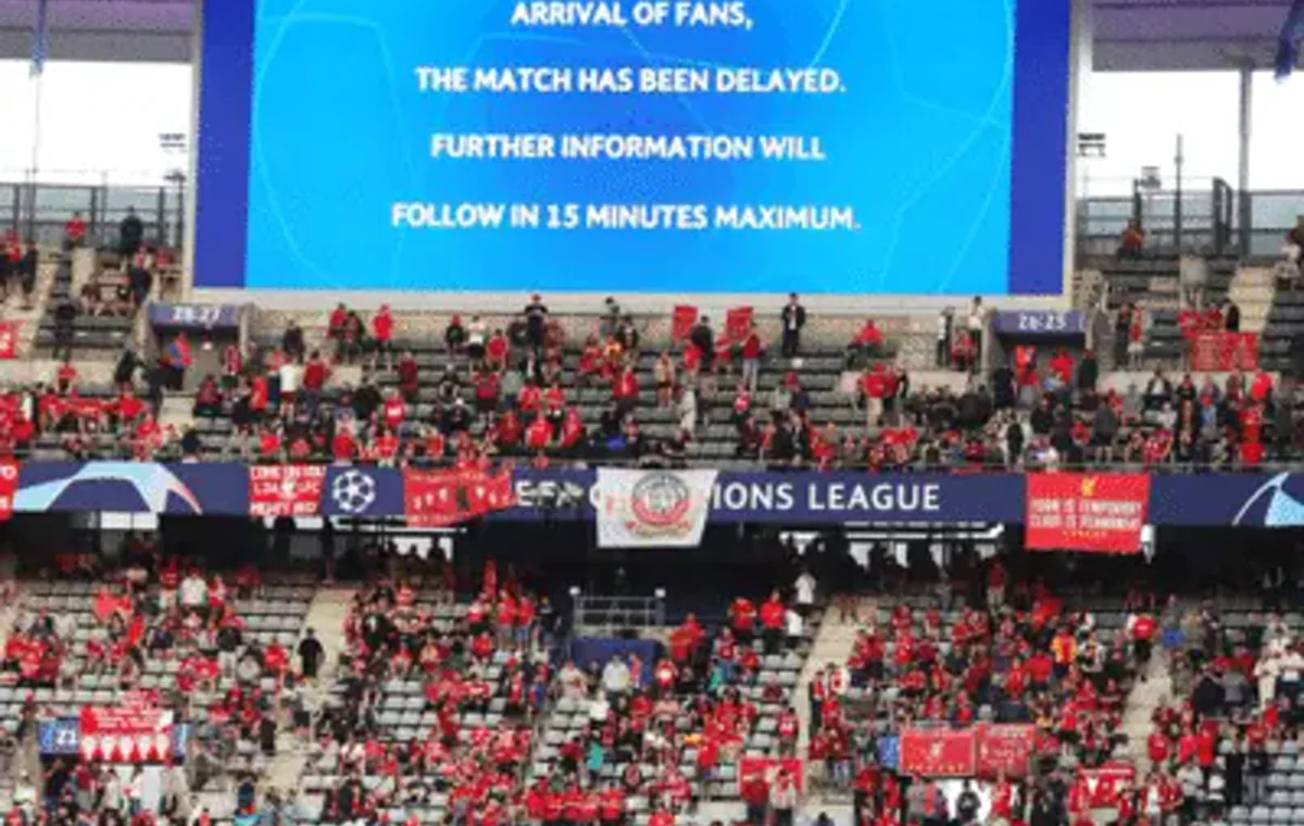 Large LED video screen installed in a sports stadium